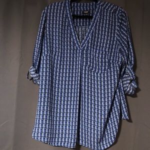 Pleated front blouse